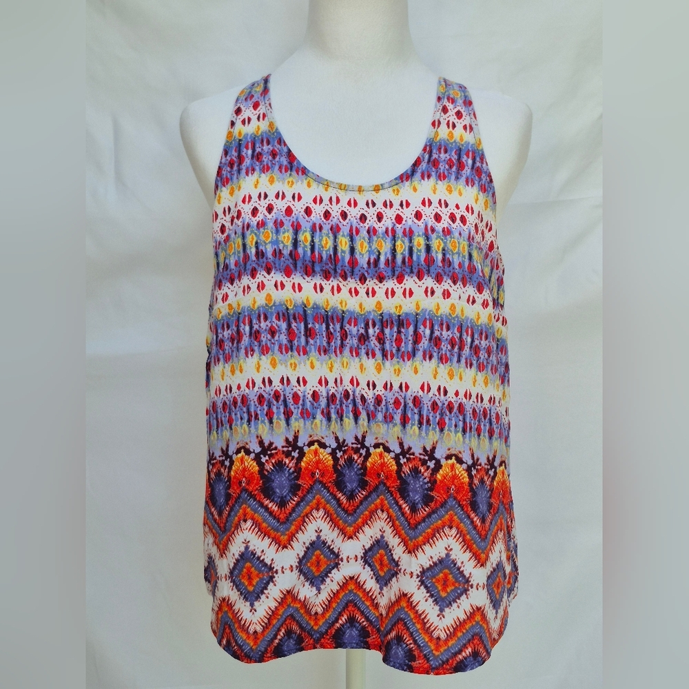 AGB Aztec Print Casual Comfortable Sleeveless Women's Tank Top Size L